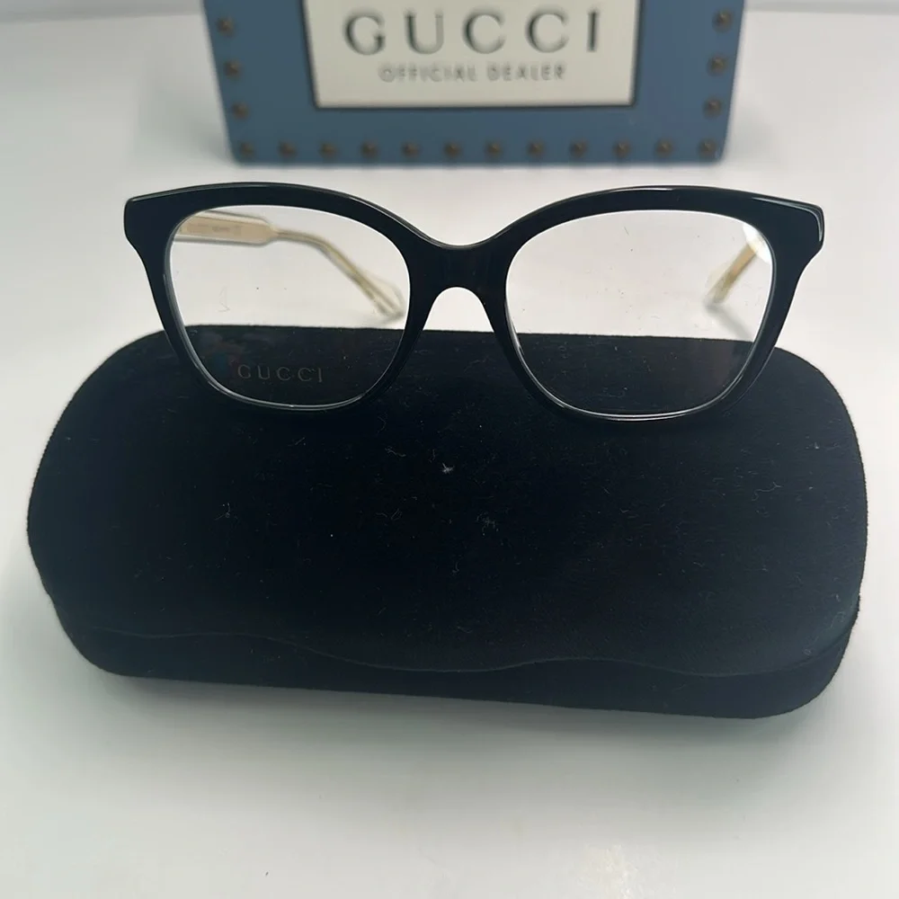 New - Gucci Seasonal Icon GG0566ON Eyeglasses 001 - Crystal